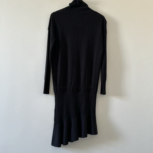 All Saints Hava Dress Cashmere Wool Black Size Small - Picture 5 of 7